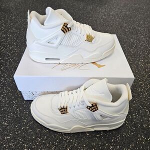 Nike Air Jordan 4 Metallic Gold AQ9129-170 Womens Size 11W/9.5M